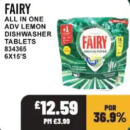 Bestway Fairy all in one adv lemon dishwasher tablets offer