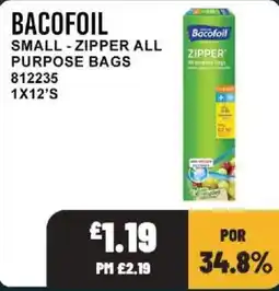 Bestway Bacofoil small zipper all purpose bags offer