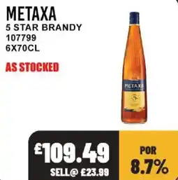 Bestway Metaxa 5 star brandy offer
