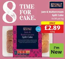 Aldi Specially Selected Jam & Buttercream Split Cake offer