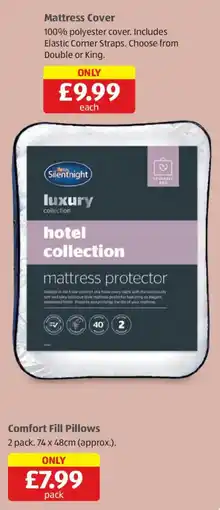 Aldi Silentnight mattress protector offer