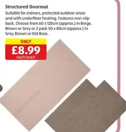 Aldi Structured Doormat offer