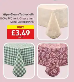 Aldi Wipe-Clean Tablecloth offer