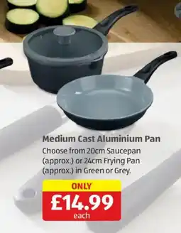 Aldi Medium Cast Aluminium Pan offer