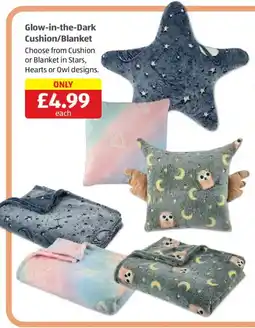 Aldi Glow-in-the-dark cushion/blanket offer