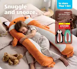 Aldi Children's Side-Sleeper Pillow offer