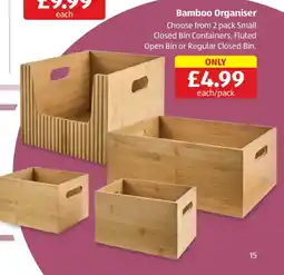 Aldi Bamboo Organiser offer