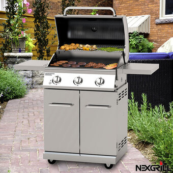 Costco Nexgrill 3 Burner Stainless Steel Gas Barbecue + Cover offer