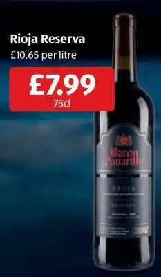 Aldi Rioja Reserva offer