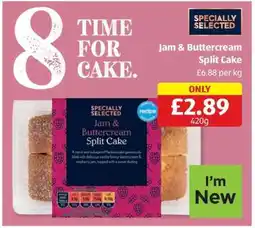 Aldi Jam & Buttercream Split Cake offer