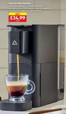 Aldi Capsule Coffee Machine offer