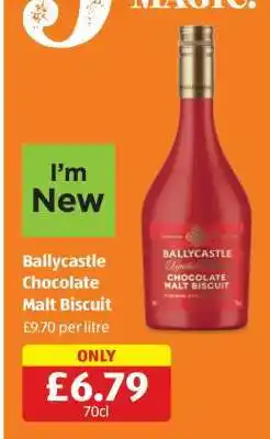 Aldi Ballycastle Chocolate Malt Biscuit offer