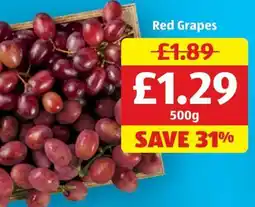 Aldi Red Grapes offer