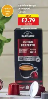 Aldi Barissimo Lungo Coffee Pods offer