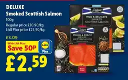 Lidl Deluxe Smoked Scottish Salmon offer