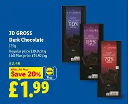 Lidl JD GROSS Dark Chocolate offer