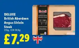 Lidl DELUXE British Aberdeen Angus Sirloin Steak offer
