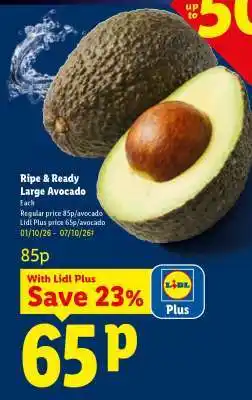 Lidl Ripe & Ready Large Avocado offer
