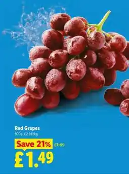 Lidl Red Grapes offer