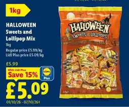 Lidl HALLOWEEN Sweets and Lollipop Mix offer