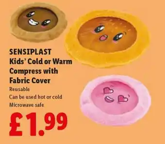 SENSIPLAST Kids’ Cold or Warm Compress with Fabric Cover