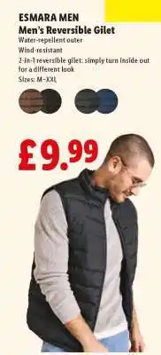 Lidl ESMARA MEN Men's Reversible Gilet offer