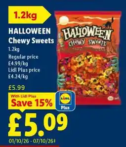 Lidl Halloween Chewy Sweets offer