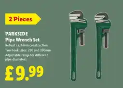 Lidl PARKSIDE Pipe Wrench Set offer