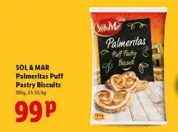 Lidl Sol & Mar Palmeritas Puff Pastry Biscuits offer