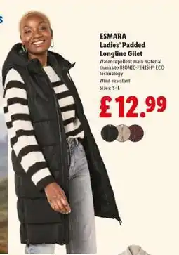 Lidl Esmara Ladies’ Padded Longline Gilet offer