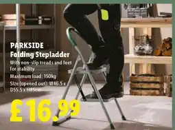 Lidl PARKSIDE Folding Stepladder offer