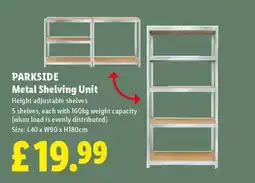 Lidl PARKSIDE Metal Shelving Unit offer