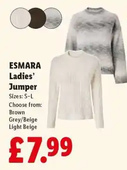Lidl Esmara Ladies’ Jumper offer