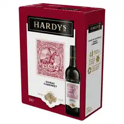 Iceland Hardys Stamp Shiraz Cabernet Sauvignon Boxed Red Wine 3L offer