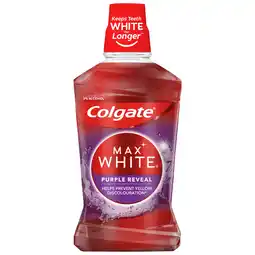 Iceland Colgate Max White Purple Reveal Mouthwash 500ml offer