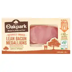 Iceland Oakpark 6 Naturally Smoked Lean Bacon Medallions 170g offer