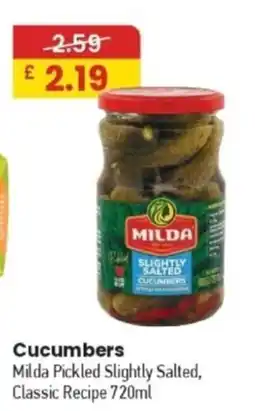 MyMINIMIX Milda pickled slightly salted cucumbers offer