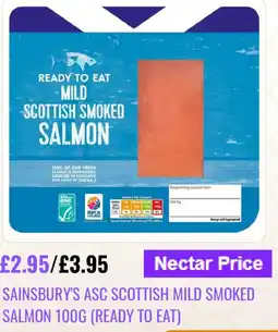 Sainsbury's Sainsbury's asc scottish mild smoked salmon offer