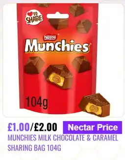 Sainsbury's Nestle munchies milk chocolate & caramel sharing bag offer