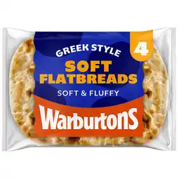 Iceland Warburtons 4 Greek Style Soft Flatbreads offer
