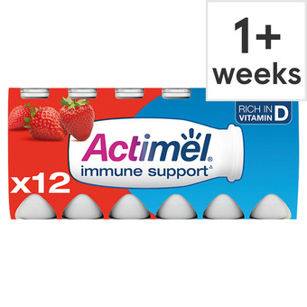 Tesco Danone Actimel Strawberry Drink 12X100g offer