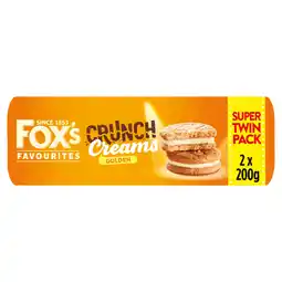 Iceland Fox's Favourites Crunch Cream Golden 2 x 200g offer