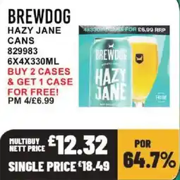 Bestway Brewdog hazy jane cans offer