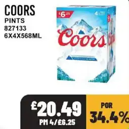 Bestway Coors pints offer