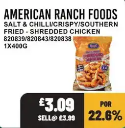 Bestway American ranch foods shredded chicken offer