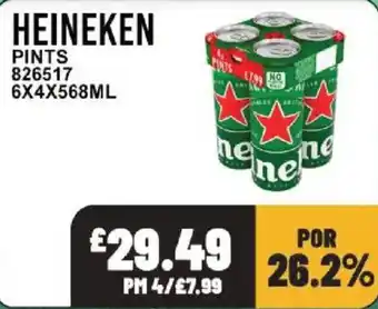 Bestway Heineken pints offer