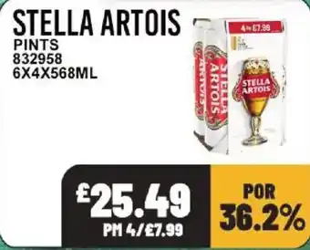 Bestway Stella artois pints offer