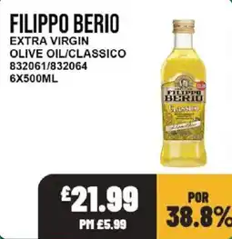Bestway Filippo Berio extra virgin olive oil/classico offer
