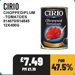 Bestway Cirio chopped plum tomatoes offer