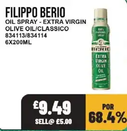 Bestway Filippo Berio oil spray extra virgin offer